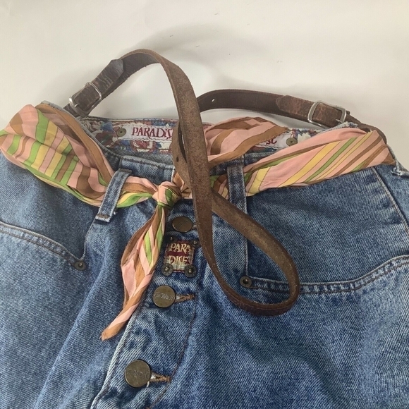 UPCYCLED Paradise Jeans shoulder Bag‎ Italy Vintage - Picture 6 of 8
